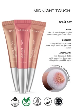 Midnight Touch Yumuşak Sünger Uçlu Set Likit Bronzlaştırıcı & Aydınlatıcı & Allık 12ml X3 - 2