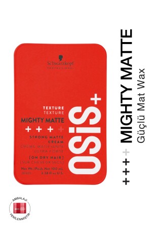 Mighty Matte Güçlü Tutucu Mat Wax 100ml Orta Tutuş Güçlü Doku Mat Bitişli Wax Krem - 1