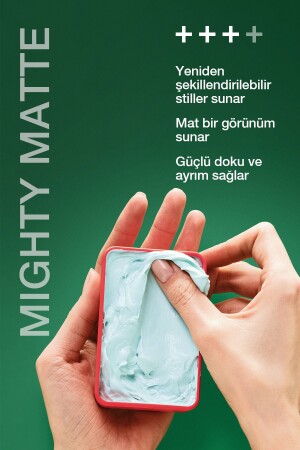 Mighty Matte Güçlü Tutucu Mat Wax 100ml Orta Tutuş Güçlü Doku Mat Bitişli Wax Krem - 4