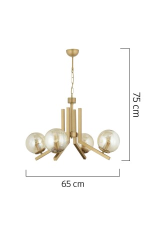 Mikel 4-teiliger, antik lackierter Honigglas-Kronleuchter für modernes Jugendzimmer, Schlafzimmer, Wohnzimmer, 3426-04-FR - 7