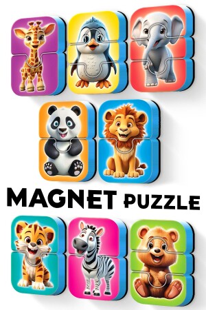 Mıknatıslı Bebek Yapbozu Yaban Hayvanları Magnet Puzzle - 2