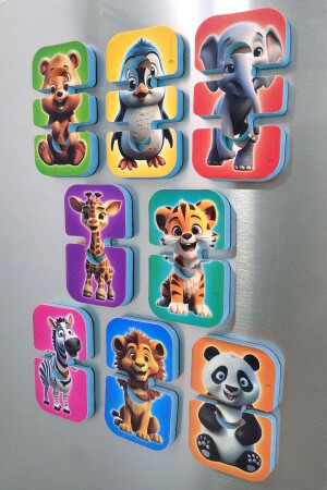 Mıknatıslı Bebek Yapbozu Yaban Hayvanları Magnet Puzzle - 6