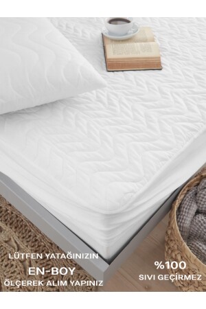 Mikrofiber Kapitone Alez Fitted Su Sıvı Geçirmez Tek Çift Kişilik Yatak Pedi Koruyucu Çarşaf 11ebat VESSİNO2021000018 - VESSİNOHOME