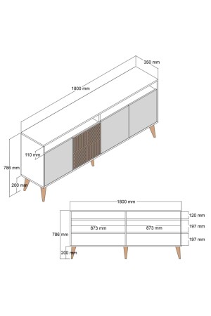 Milan Konsol Ceviz - Krem mlnknsl - 8