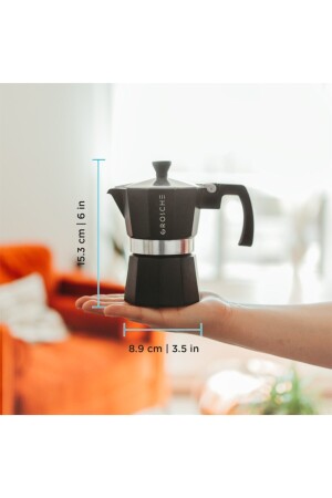 Milano Moka Pot Black 3 Tassen 150 ml GR 328 - 4