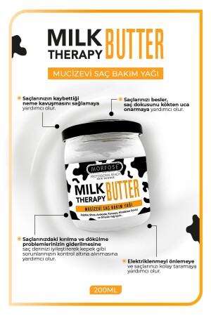 Milchtherapie-Butter + Zweiphasen-Föhnwasser 400 ml + Milchtherapie-Haarschaum 200 ml - 3