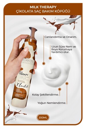 Milk Therapy Chocolatte Haarschaum 200 ml – Vorbeugung gegen Haarausfall – pflegend – schützende Wirkung - 3