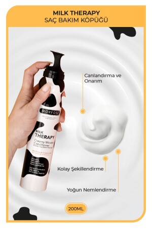 Milk Therapy Chocolatte Haarschaum 200 ml – Vorbeugung gegen Haarausfall – pflegend – schützende Wirkung - 4