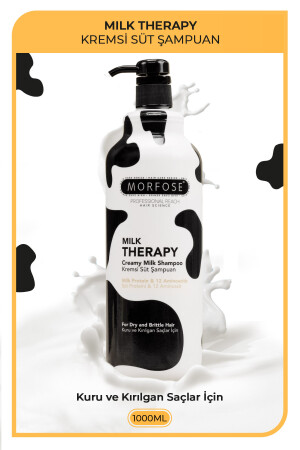 Milk Therapy Şampuan 1000 ml - Süt Proteinli- Saç Dökülmesi Karşıtı- Onarıcı- Besleyici Etki - 1