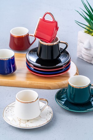 Milla-Set mit 6 Porzellan-Kaffeetassen PORJ-009625/12YTTY - ACAR