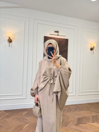 Milsa İki Parçalı Elbise - Vizon - Nuuwears