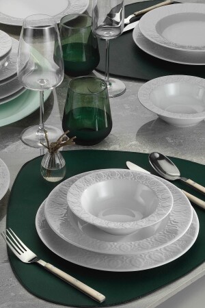 Mimoza 18 Parça 6 Kişilik Yemek Takımı MMZ18Y400 - Kütahya Porselen