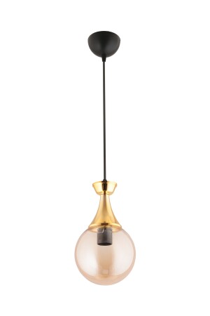 Minel Single Black mit Golddetails Glop Glas-Kronleuchter 1015 - 7