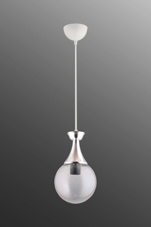 Minel Single White mit Chromdetails, runde Glasbeleuchtung 1016 - 5