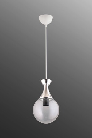 Minel Single White mit Chromdetails, runde Glasbeleuchtung 1016 - 6