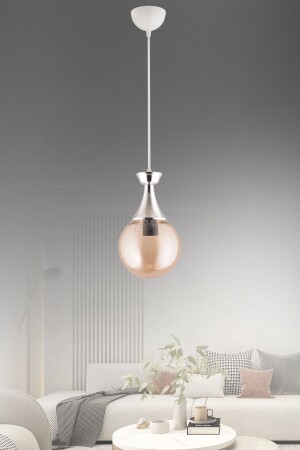 MNZ-Minnel واحد أبيض مع تفصيل كروم، إضاءة الزجاج الدائري 1016 - KUZEY AYDINLATMA