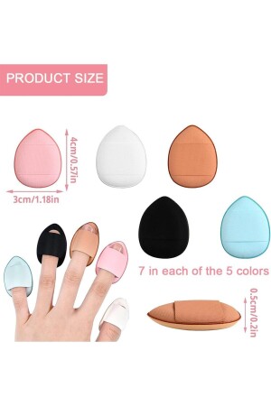 Mini Cosmetic Puff Finger Gesicht Make-up Schwamm trocken nass Tuch Schwamm unter Augen Concealer Concealer - 7