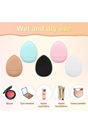 Mini Cosmetic Puff Finger Gesicht Make-up Schwamm trocken nass Tuch Schwamm unter Augen Concealer Concealer - 8