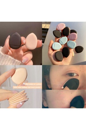 Mini Cosmetic Puff Finger Gesicht Make-up Schwamm trocken nass Tuch Schwamm unter Augen Concealer Concealer - 9