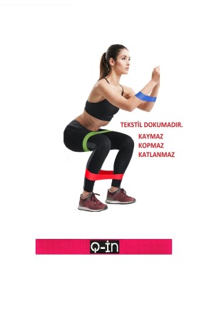 Mini Dokuma Bant Pilates Yoga Fitness Kalça Şekillendirme ve Kas Güçlendirme Direnç Bandı Lastiği - 1