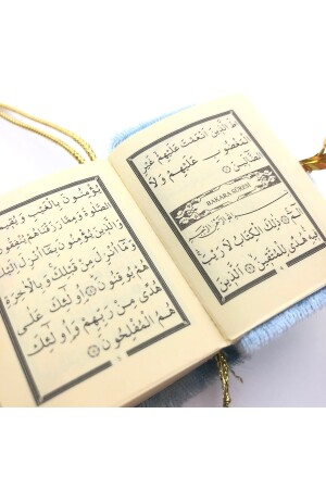 Mini-Koran mit Samtbezug – Babyblau - 4