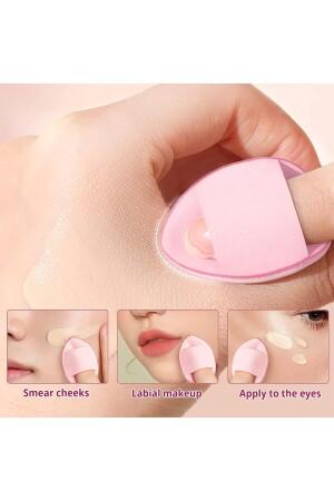 Mini Kozmetik Puf Parmak Yüz Makyaj Sünger Kuru Islak Bez Süngeri Göz Altı Kapatıcı Concealer - 3