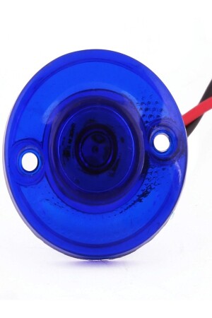 Mini-runde runde LED-Lampe, einzelne LED, wasserdicht, 12/24 Volt, Blau, 10 Stück, ZER-218-BLUE - 1