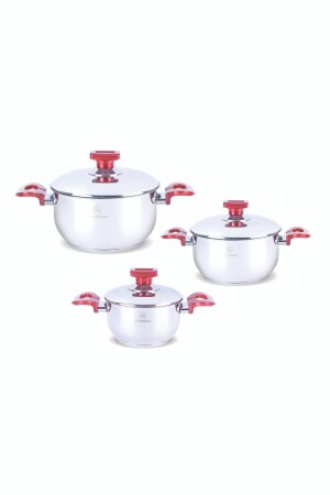 MINI-STAHLTOPF-SET 14CM-16-18CM BY5001 - 2