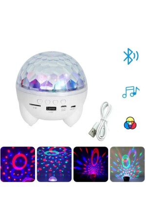 Mini Star Master Şarjlı Hoparlör Rgb Led Disko Ses Topu Projeksiyon Yıldızlı Masa Ve Gece Lambası - 5