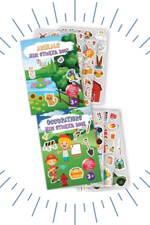 Mini Sticker Book ( 2'li Set) Anımals Ve Occupatıons Sticker Kitap Hayvanlar Ve Meslekler BON87578740 - 2