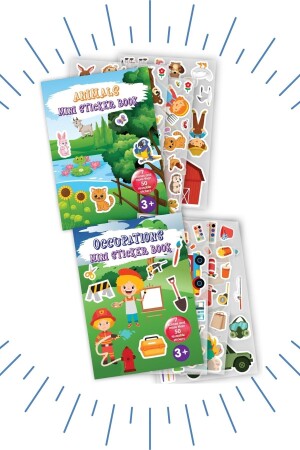 Mini Sticker Book ( 2'li Set) Anımals Ve Occupatıons Sticker Kitap Hayvanlar Ve Meslekler BON87578740 - 3