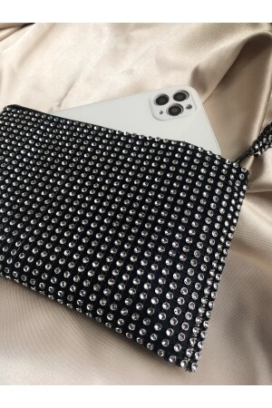 Mini-Stone-Look, glitzernde Abendkleid-Handtaschen-Portfolio-Clutch - 5