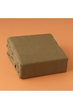 Mini Waffel 100 % Baumwolle Double Pike Khaki (200 x 220 cm) TYC00796136368 - 5