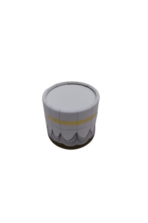 Mini-Zylinder-Box-Mevlit-Geschenkset mit Kaaba Weiß (Mini-Koran+Perle Tasbih 99+Stein Zikirmat - 4