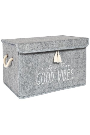 Minibox mit Filzdeckel, faltbare Aufbewahrungsbox, bedruckt, Mehrzweckbox, Korb mit Deckel, 35 x 23 x 23 cm dop11859646igo - 5