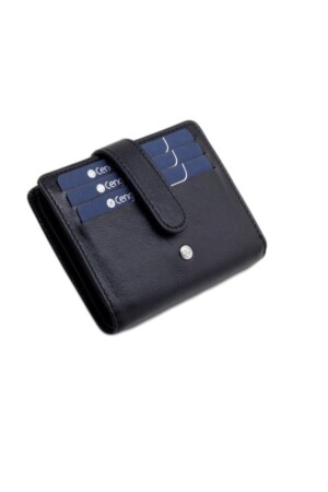 Minimale schwarze Herrenbrieftasche aus echtem Leder sb136hcp98 - 4