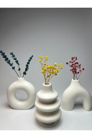 Minimales Vasen-Set mit 3 böhmischen Figuren, Miniatur-Vase mit 3 Stück - 2