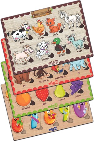 حيوان مزرعة تركية من الخشب من النباتات - Miniq Toys