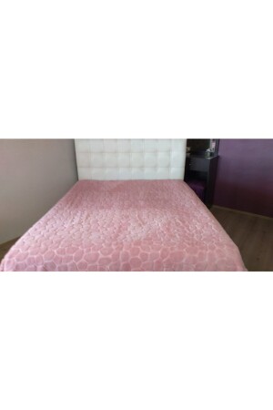 منز-سانس فاخرة الذهب Mink King حجم البطانية 220x240 وكلا البطانية والسرير - Mink