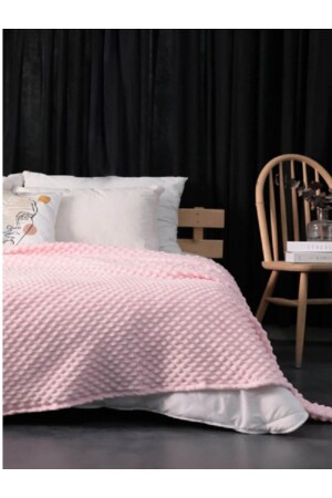 Mink Tomurcuk Battaniye Battal Boy 200x220 - Gençev Home Collections