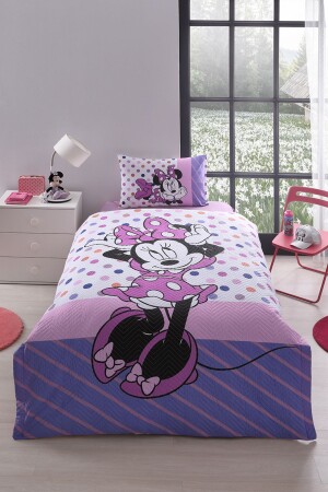 Minnie Mouse Trend Single Disney lizenziertes elastisches Spannbettlaken gesteppte Kinderbettdecke EVTEKSTILI-534256 - 2