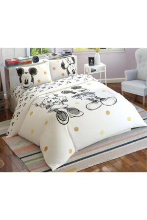 - Minnie&mickey Glitter Lisanslı Çift Kişilik Nevresim Takımı dop10166171igo - 2