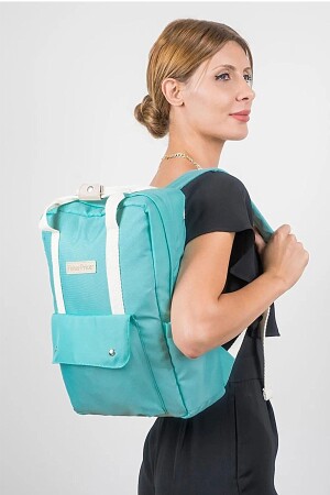 Mintgrüner funktioneller Mutter-Baby-Pflegerucksack mit mehreren Taschen und Thermosflasche Fp-bgo50-mint - 5