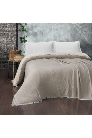 الموسلين المزدوج المزدوج الجانبي غطاء السرير MIPIKM119UN21AW1 - Miespiga