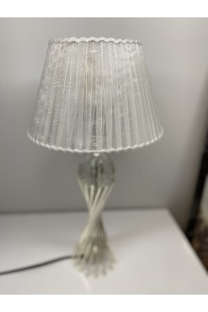 Misbah Burgu Abajur Masa Lambası Kesme Kristal Camlı Gümüş renk Kaplama , lampshade burguabajurgümüşkesme - 5