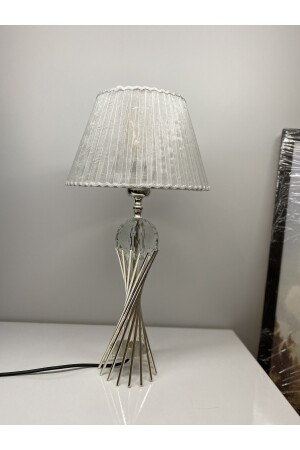 Misbah Burgu Abajur Masa Lambası Kesme Kristal Camlı Gümüş renk Kaplama , lampshade burguabajurgümüşkesme - 7