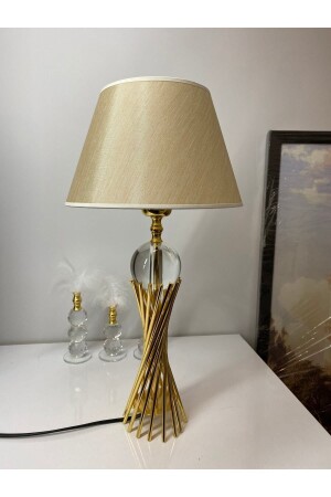 مصباح طاولة منظف ميسبا - مصباح مُتواء مع زجاج زجاجي ذو ذهب - مصباح - Asellus