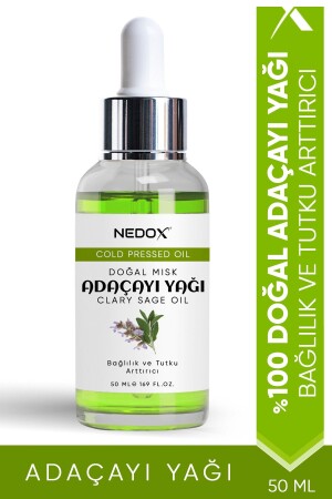 Misk Adaçayı Yağı %100 Doğal Bağlılık Ve Tutku Arttırıcı Clary Sage Oil 50 Ml NDXMSKCY01 - 2