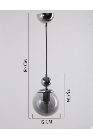 Misket verchromter Rauchglas-Kronleuchter 20220230004 - 5