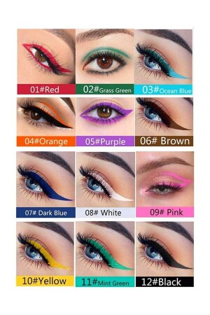 Miss 12 Color Eyeliner & Pen 12 Color Eyeliner - 1